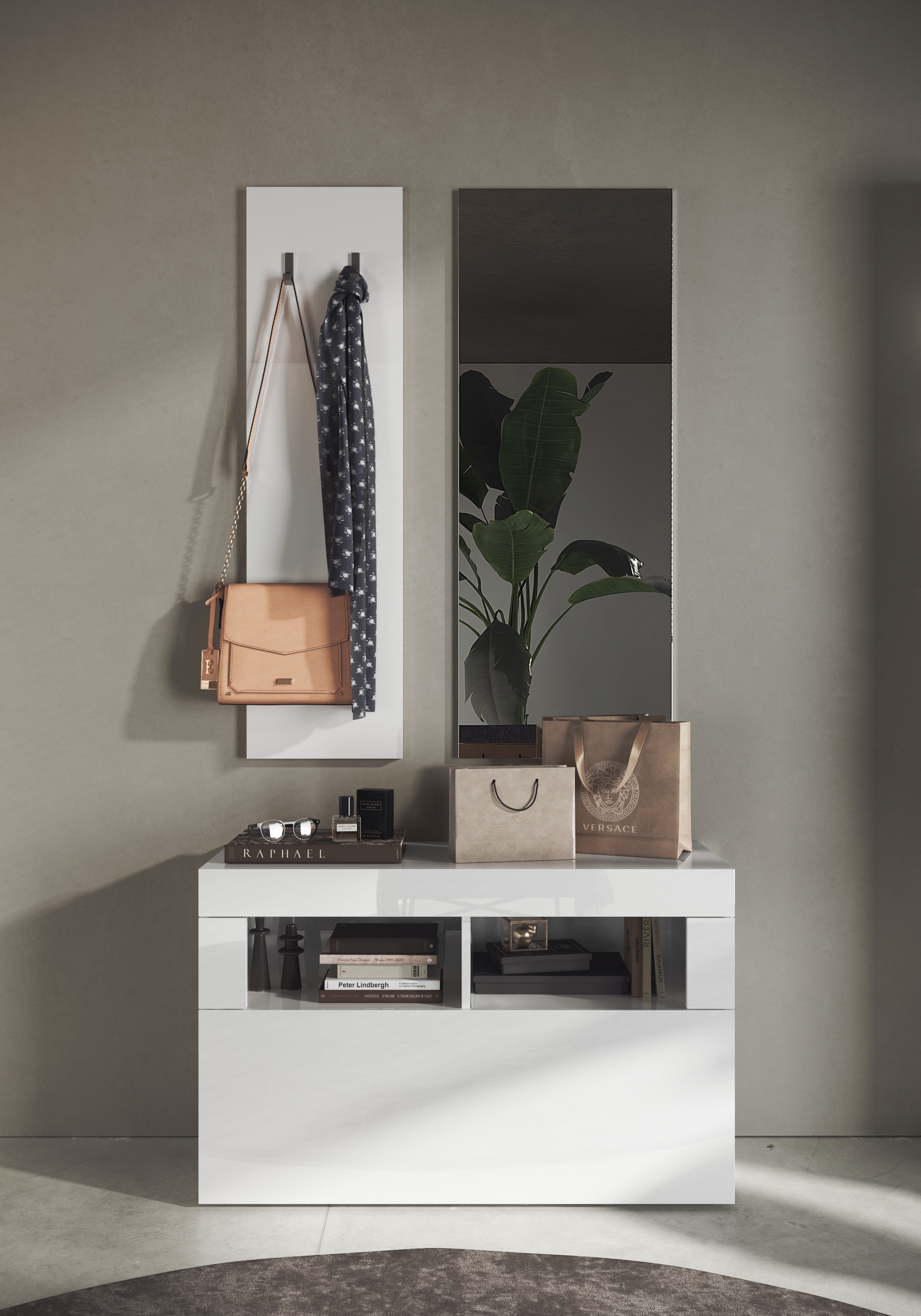 Esikukomplekt Basic, valge lakk / AM-409015-1