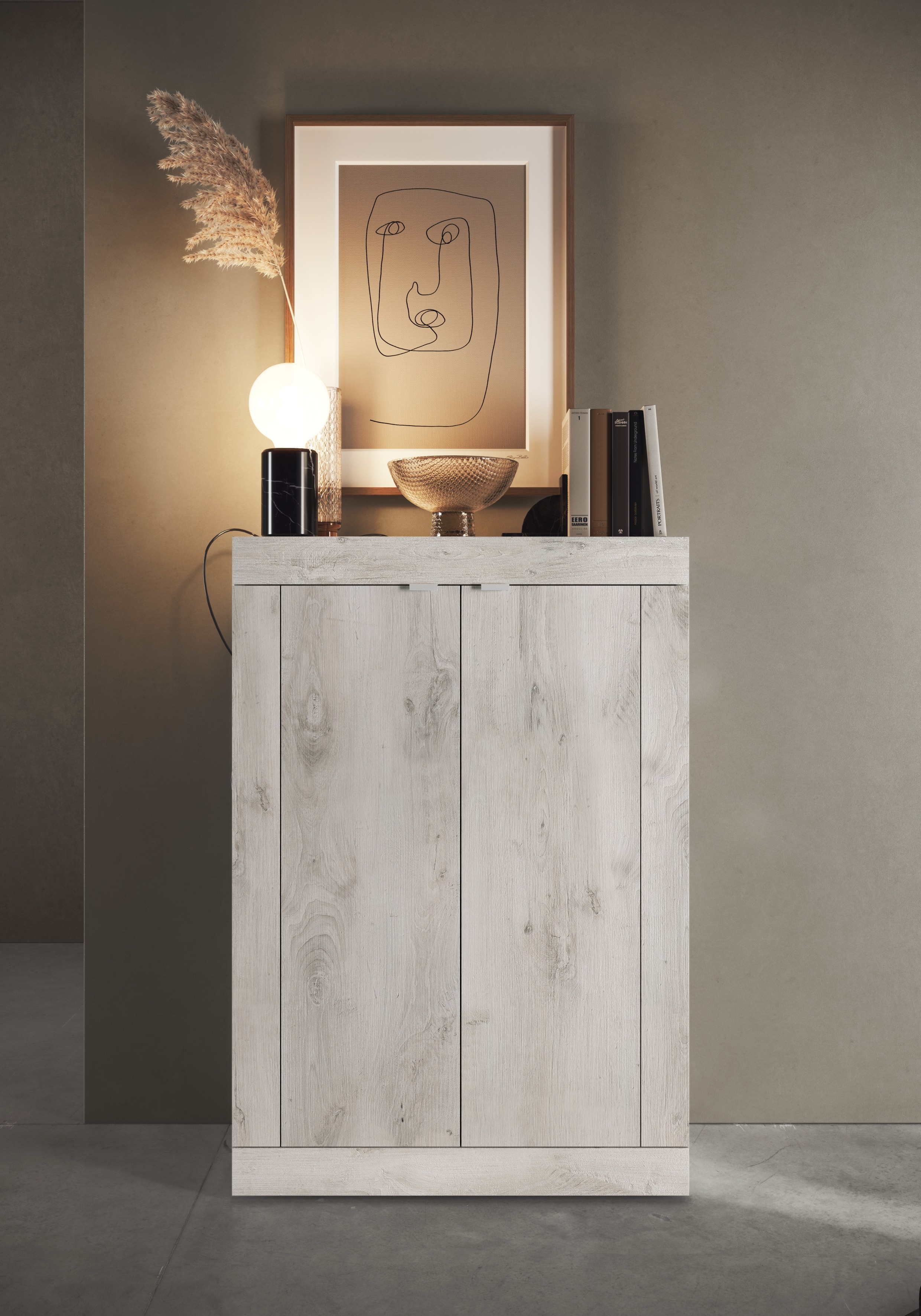 Valge Jalanõudekapp Basic / AM-402915-44