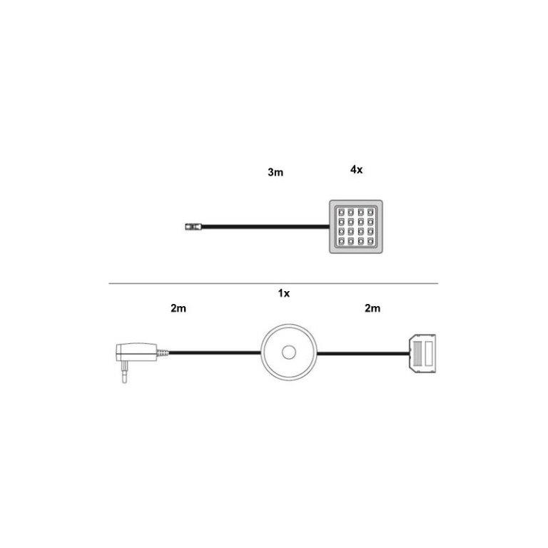 LED-valgustus riiuli alla, 4 tk / AM-1100-744-00