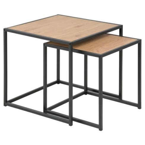 Diivanilaua komplekt Seaford, metsik tamm/must / AC-0000091847