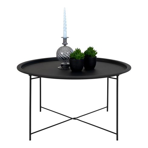 Diivanilaud Bastia Ø75 cm, must / HN-2101300