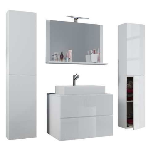 Vannitoakomplekt Lendas M kappidega 60 cm, valge / VC-915213
