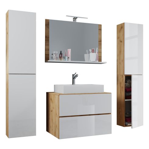 Vannitoakomplekt Lendas M kappidega 60 cm, meetamm/valge / VC-915301