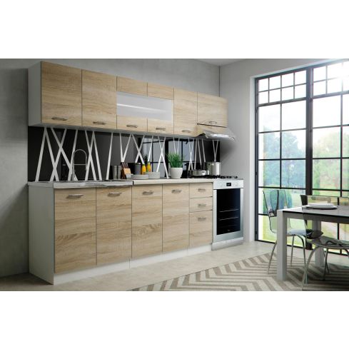 Köögikomplekt Pärl 260cm, tamm / HL-V-PL-K-PERŁA 260-SONOMA