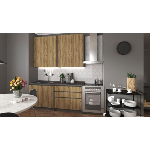 Köögikomplekt Idea 180cm / HL-V-UA-IDEA_180-ANTRACYT/D.CRAFT