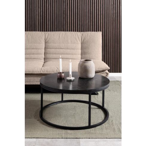 Diivanilaud Spiro 98861, must marmor / AC-0000098861