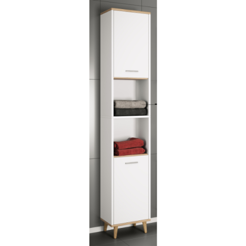 Vannitoakapp Landos, valge/meetamm / VC-917525
