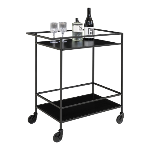 Ratastel Serveerimislaud Vita, must / HN-2101530