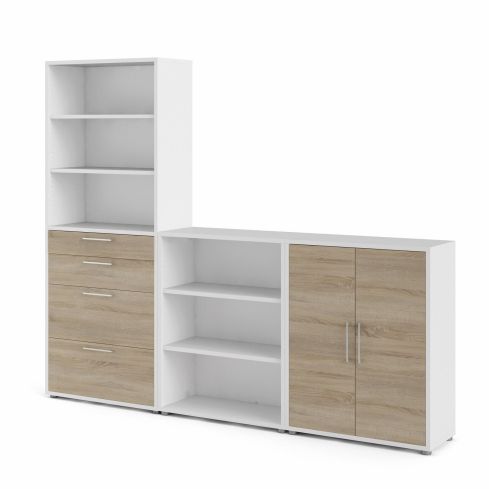 Kontorikomplekt Prima 267cm lai, 80400/206 Valge/tamm / TV-80400/206-49ak