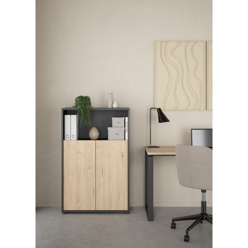 Kontorikapp Sign, Jacksoni tamm/tumehall matt / TV-65600/05-ighl