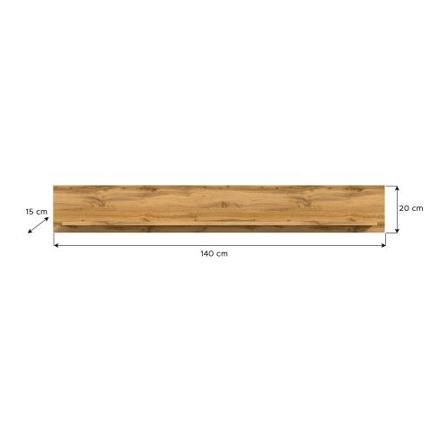 Seinariiul Aosta, 140x20x15,Wotan tamm / XO-X62K6T50