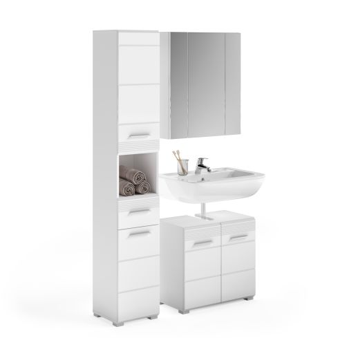 Vannitoakomplekt Linus, 105x182x34,Valge kõrgläige / XO-X18A9B02