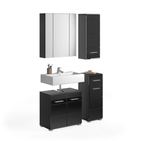 Vannitoakomplekt Linus, 106x182x34,Must / XO-X18B5B03