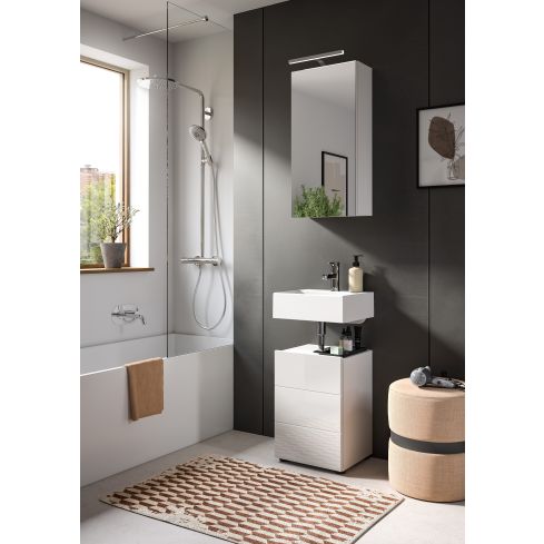 Vannitoakomplekt Vira, 38x56x34,Valge/Valge kõrgläige / XO-X2LA9B11
