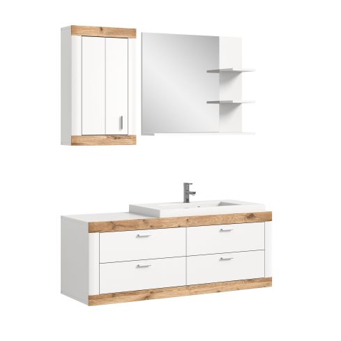 Vannitoakomplekt Laredo + valamu, 132x172x48,Valge / XO-X2NE4B03