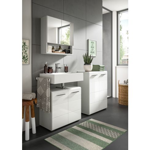 Vannitoakomplekt Copa, 135x190x32,Valge kõrgläige / XO-X4WH6B11