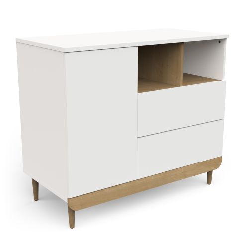 Avatud riiuliga kummut Scandinave, valge / DM-117005
