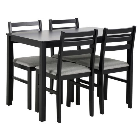 Söögilauakomplekt Alicante, must/helehall / AC-0000108310