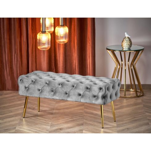 Kuldsete jalgadega hall pink Athena 100x45cm / HL-V-CH-ATHENA-ASHES