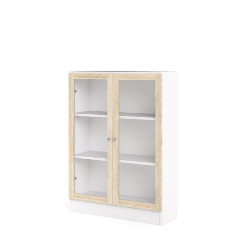 Klaasustega riiul Basic, valge/tamm 107cm / TV-71760/22-49AK