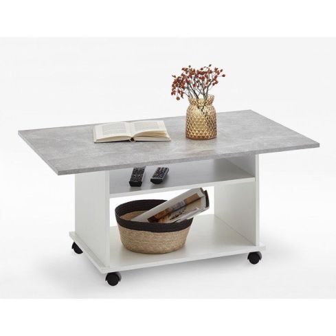 Diivanilaud Azur, valge/betoon / FM-662-001-VAL/BET