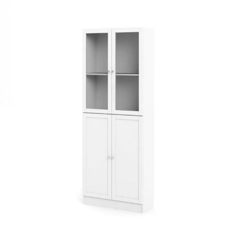 Klaasustega kappriiul Basic, valge / TV-71760/24-4949