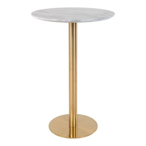 Baarilaud Bolzano Ø70, marmor/kuldne / HN-2301000