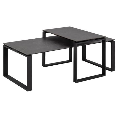 Diivanilaua komplekt Katrine 20493, must / AC-20493