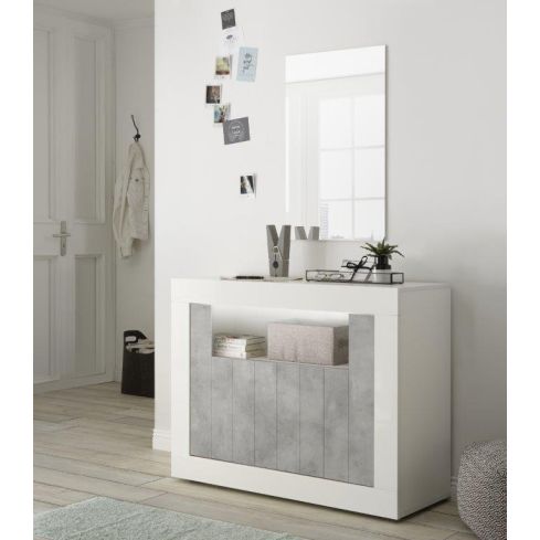 Kummut Urbino 12CE, valge/betoon / AM-209035-12CE