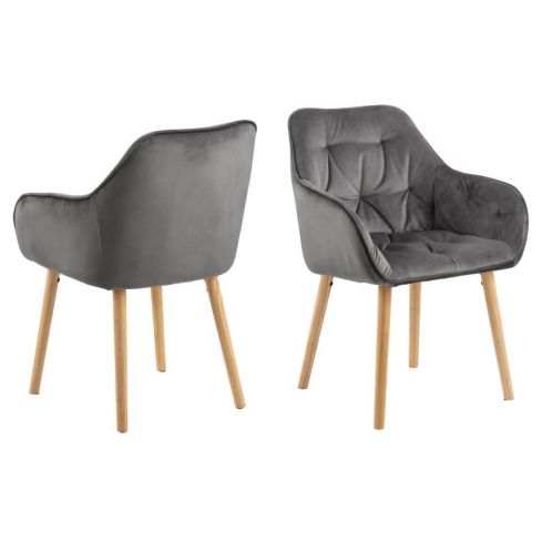 Söögitoolide komplekt Brooke 2tk 90275, tumehall / AC-90275