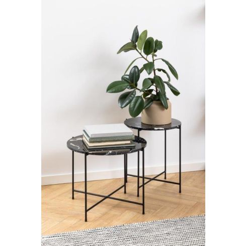 Abilaud Avila Ø42 cm, must marmor / AC-96734