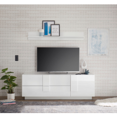 Valge TV-alus Jupiter 182cm, kahe sahtliga / AM-209063-09