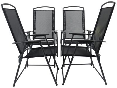 set of 4 metal garden chairs, antratsiit
