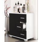 Vannitoakapp Zalo XL, valge/must / VC-917454