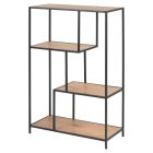 Avatud Riiul Seaford, metsik tamm/must 114cm / AC-0000074547
