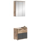 Vannitoakomplekt Mason + valamu, 60x190x34,Nox oak/Basalthall / XO-X12B8B04