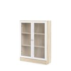 Klaasustega riiul Basic, valge/tamm / TV-71760/22-AK49