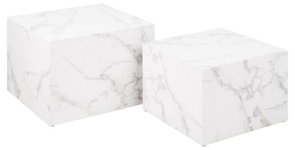 Diivanilaua komplekt Dice 96361, valge marmor
