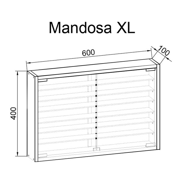 Seinavitriin Mandosa XL, valge
