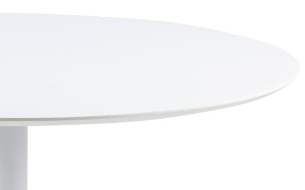Ümmargune valge söögilaud ibiza, 110 cm