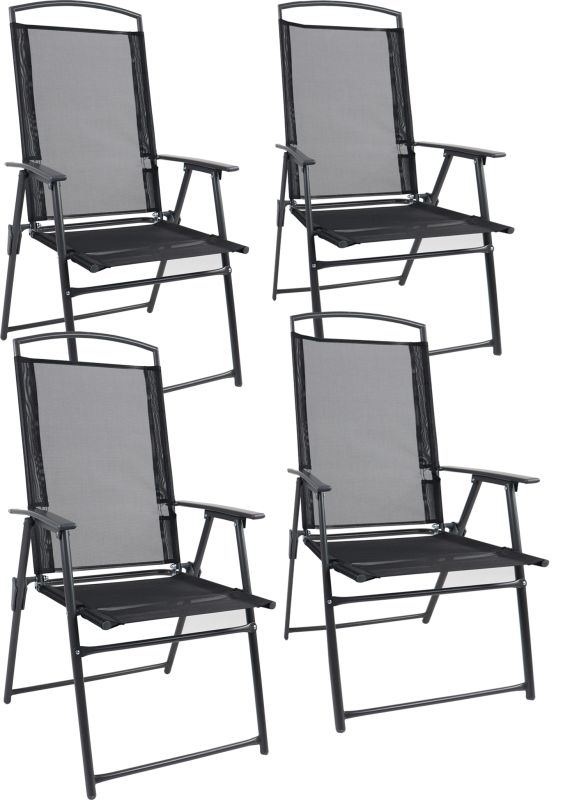 set of 4 metal garden chairs, antratsiit