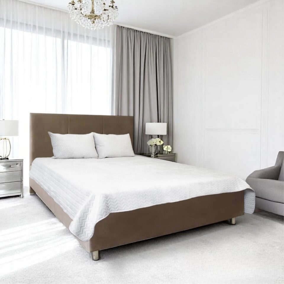 Pesukastiga voodi Astrata (pruun)