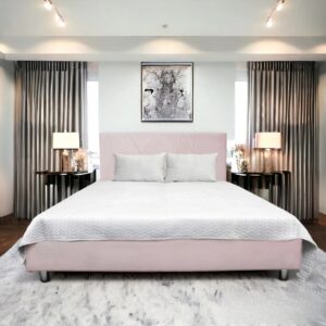 Pesukastiga voodi Gestia (roosa)