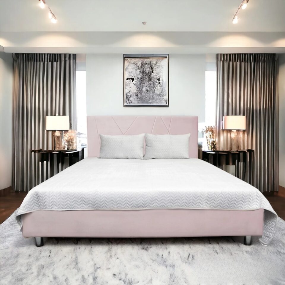 Pesukastiga voodi Gestia (roosa)