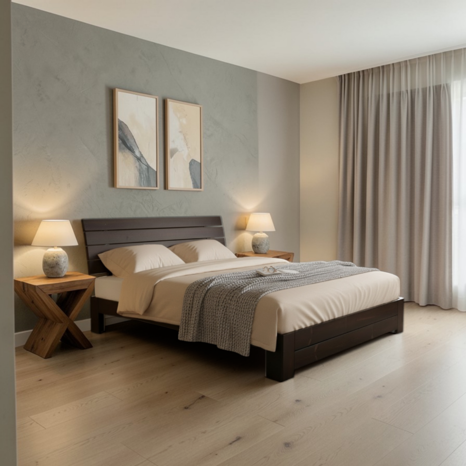 Täispuidust voodi Silva pruun