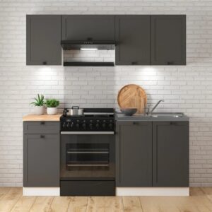 Köögimööbli komplekt Soela 180 cm (graphite)