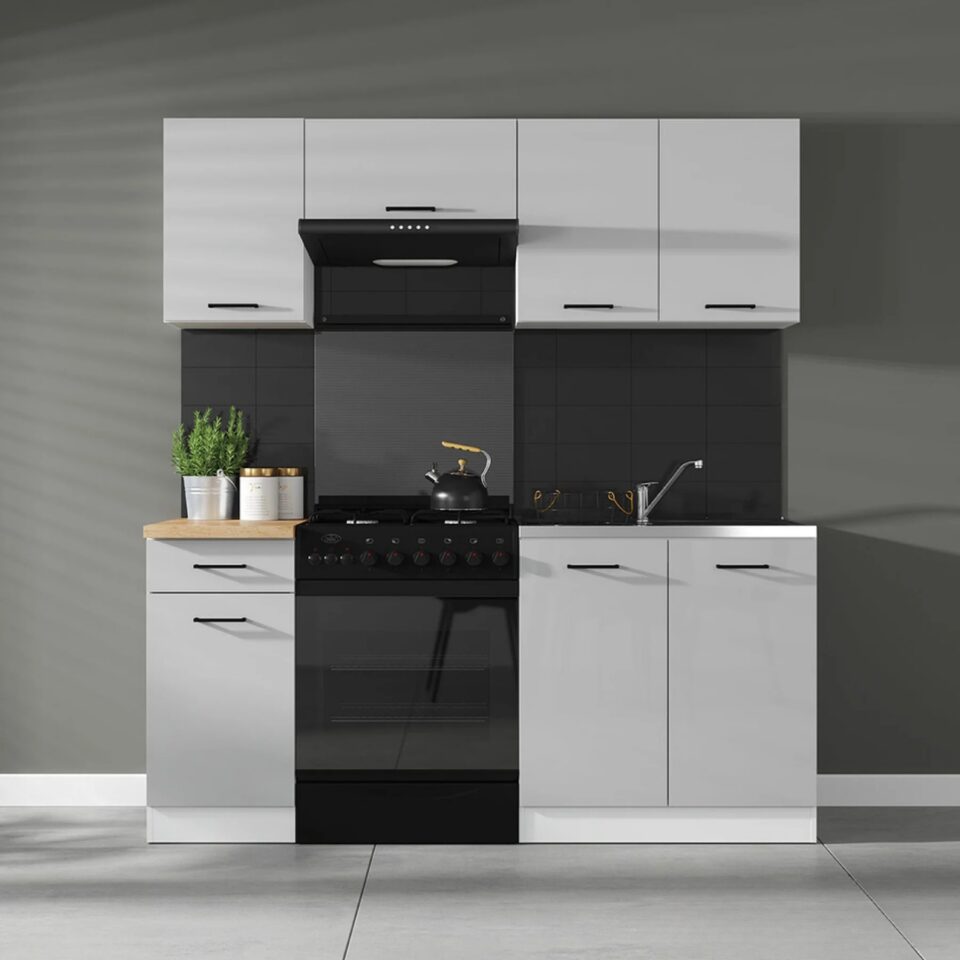 Köögimööbli komplekt Soela 180 cm (helehall)