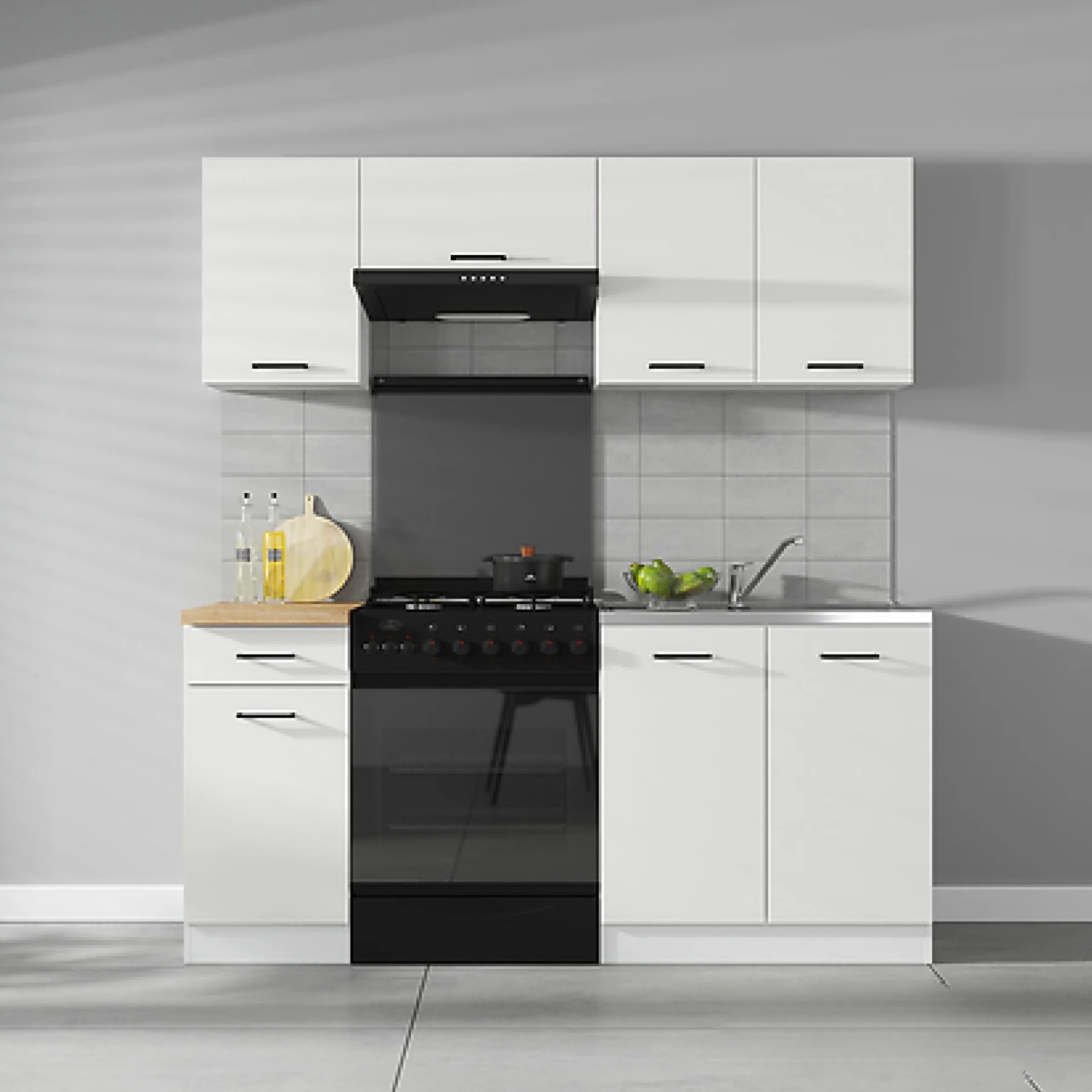 Köögimööbli komplekt Soela 180 cm (kriit)