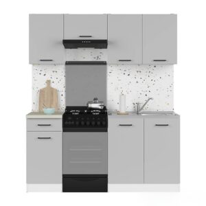 Köögimööbli komplekt Soela 170 cm (helehall)