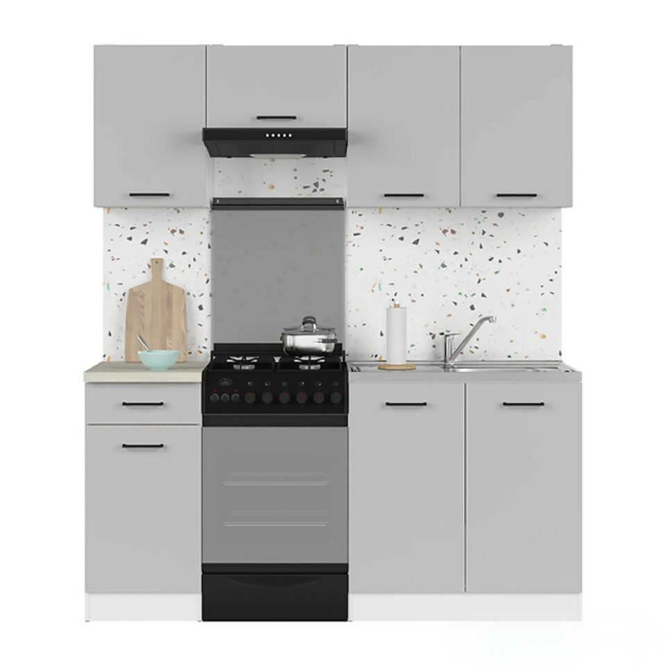 Köögimööbli komplekt Soela 170 cm (helehall)